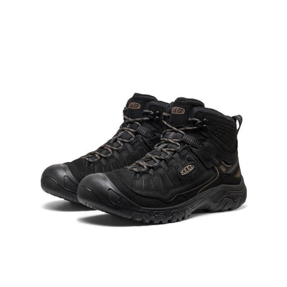 Men's Targhee IV Wide Waterproof Hiking Boot Triple Black | Keen
