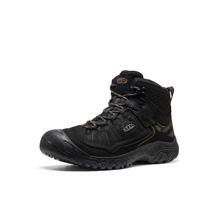 Men's Targhee IV Wide Waterproof Hiking Boot Triple Black | Keen