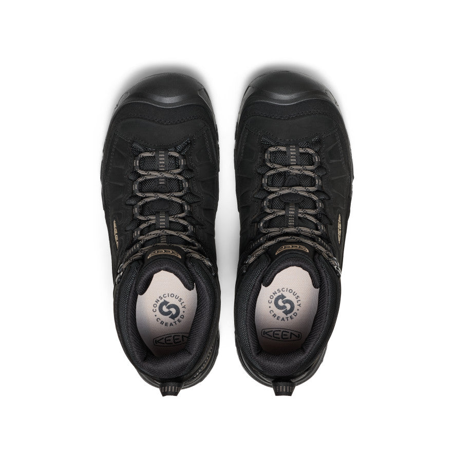 Men's Targhee IV Wide Waterproof Hiking Boot Triple Black | Keen