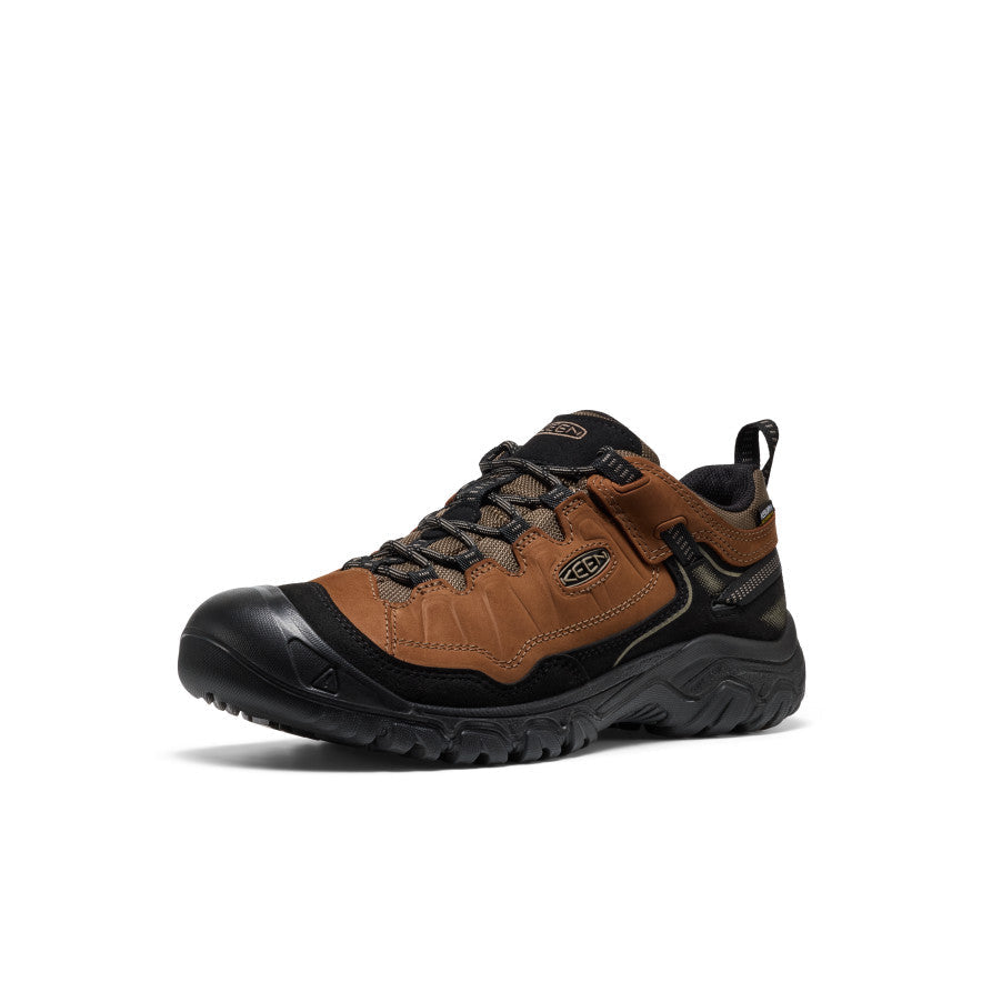 Men's Targhee IV Wide Waterproof Hiking Shoe Bison/Black | Keen