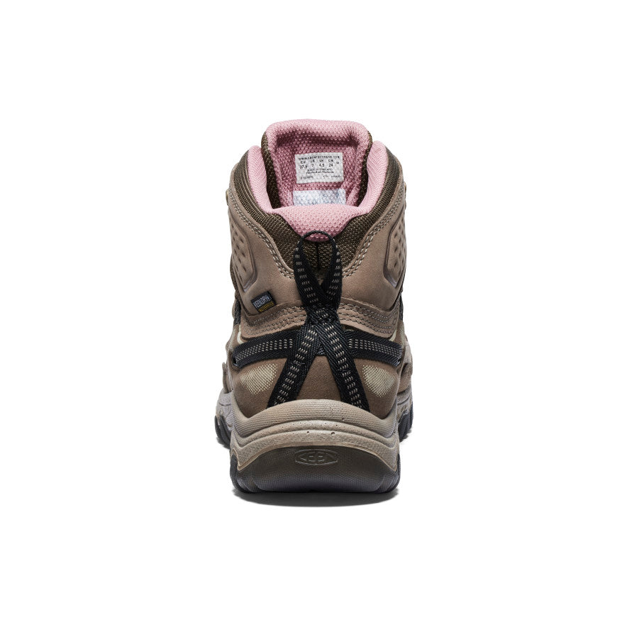 Women's Targhee IV Wide Waterproof Hiking Boot Brindle/Nostalgia Rose | Keen
