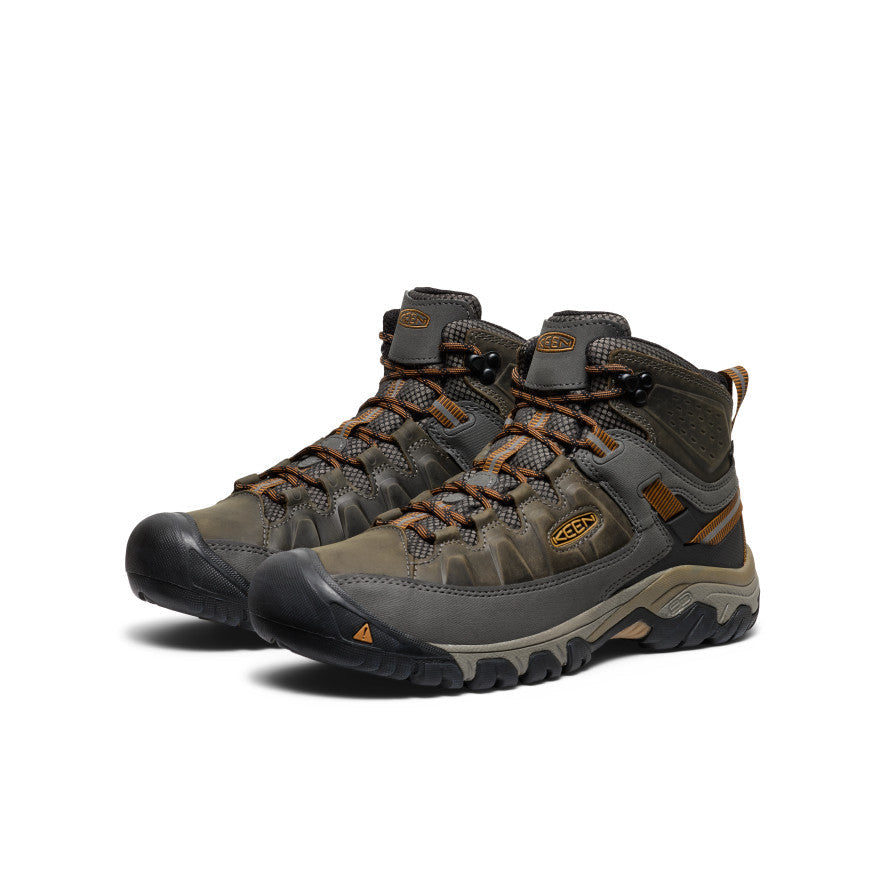 Men's Targhee III Waterproof Mid Wide Black Olive/Golden Brown | Keen