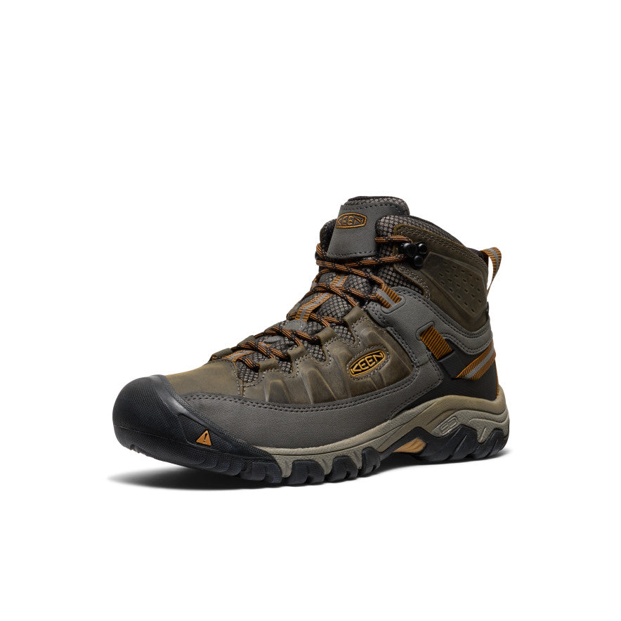 Men's Targhee III Waterproof Mid Wide Black Olive/Golden Brown | Keen