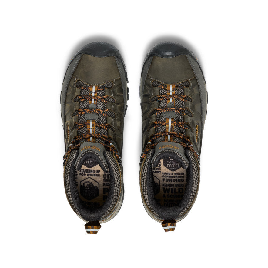 Men's Targhee III Waterproof Mid Wide Black Olive/Golden Brown | Keen