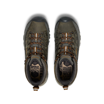 Men's Targhee III Waterproof Mid Wide Black Olive/Golden Brown | Keen