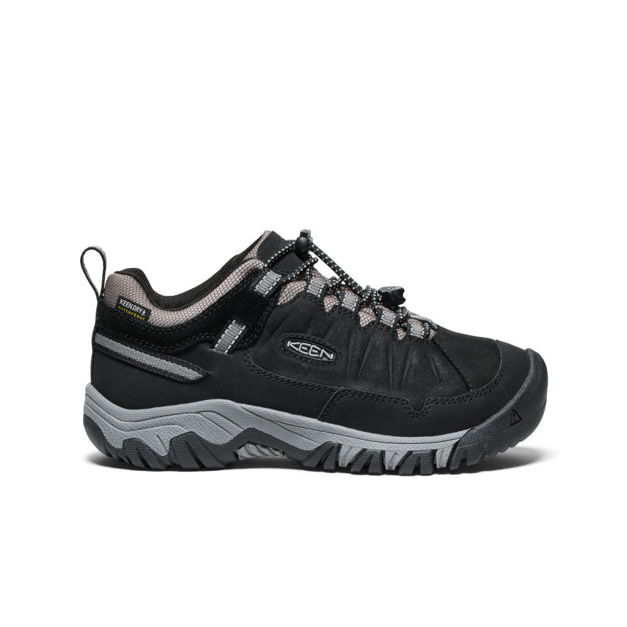 Big Kids' Targhee IV Waterproof Hiking Shoe Black/Steel Grey | Keen