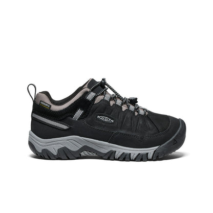 Big Kids' Targhee IV Waterproof Hiking Shoe Black/Steel Grey | Keen