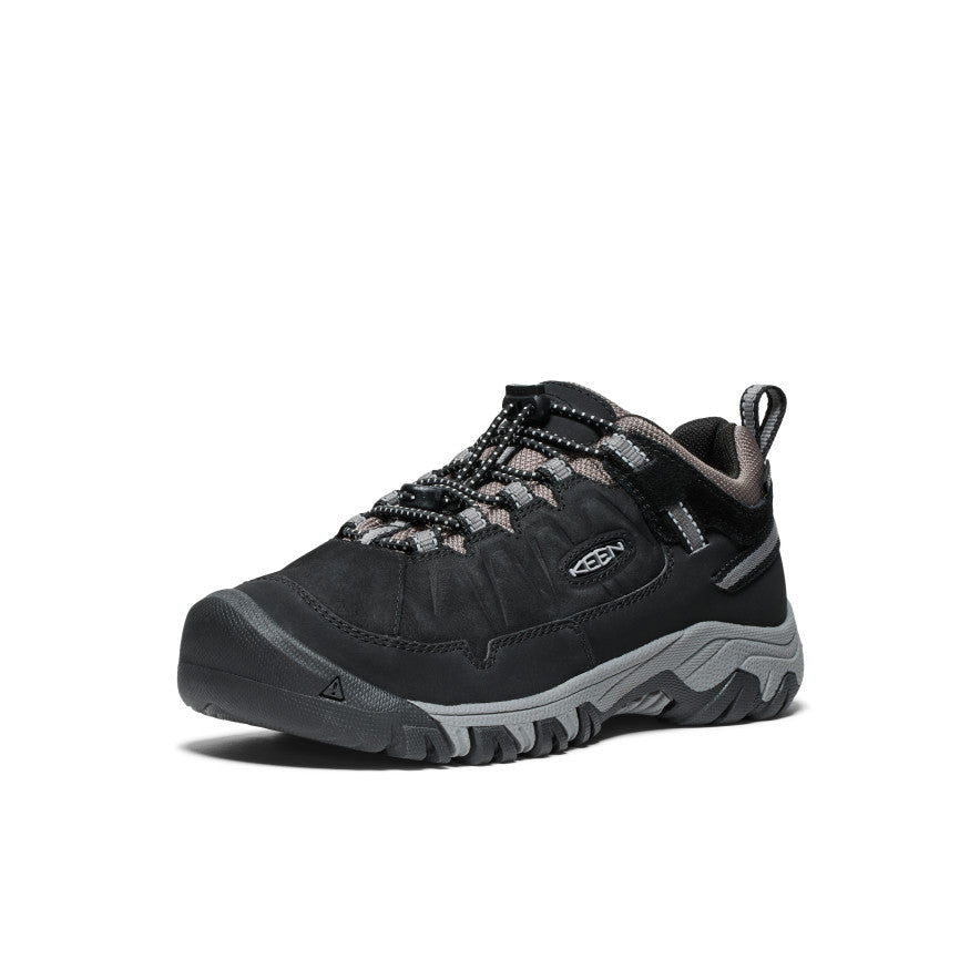 Big Kids' Targhee IV Waterproof Hiking Shoe Black/Steel Grey | Keen
