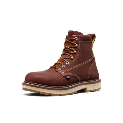Men's Liberty 6" Waterproof 90° Heel Boot (Soft Toe) Bombay Brown/Gum | Keen
