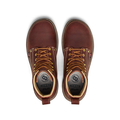 Men's Liberty 6" Waterproof 90° Heel Boot (Soft Toe) Bombay Brown/Gum | Keen