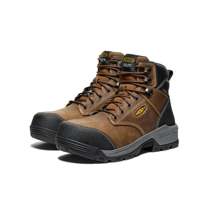 Men's CSA Evanston 6" Waterproof Boot (Carbon Toe) Bison/Black | Keen