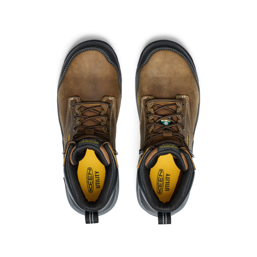 Men's CSA Evanston 6" Waterproof Boot (Carbon Toe) Bison/Black | Keen