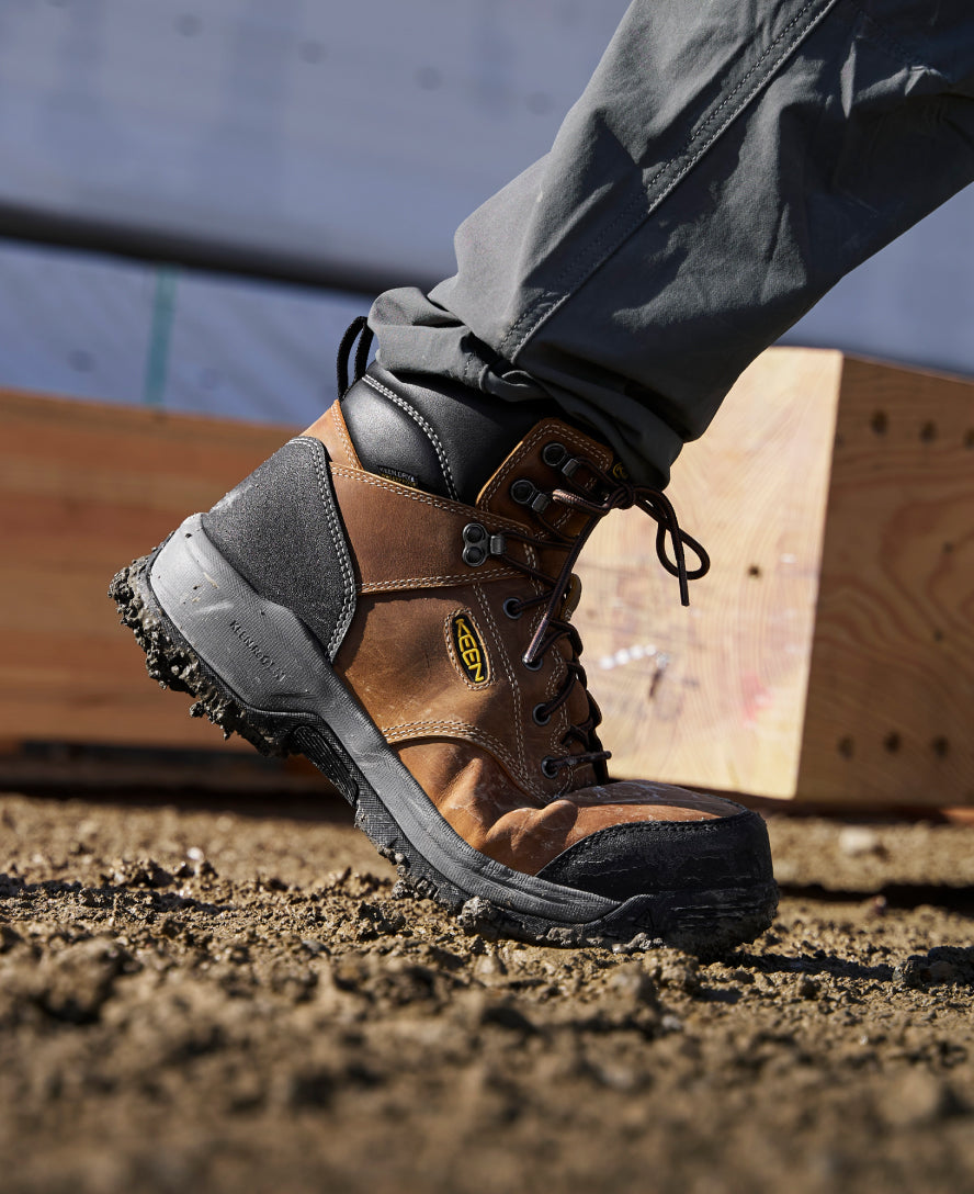Men's CSA Evanston 6" Waterproof Boot (Carbon Toe) Bison/Black | Keen
