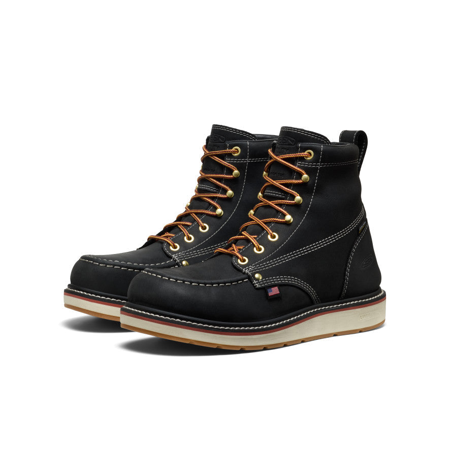 Men's Liberty 6" Waterproof Boot (Carbon Toe) Black/Gum | Keen
