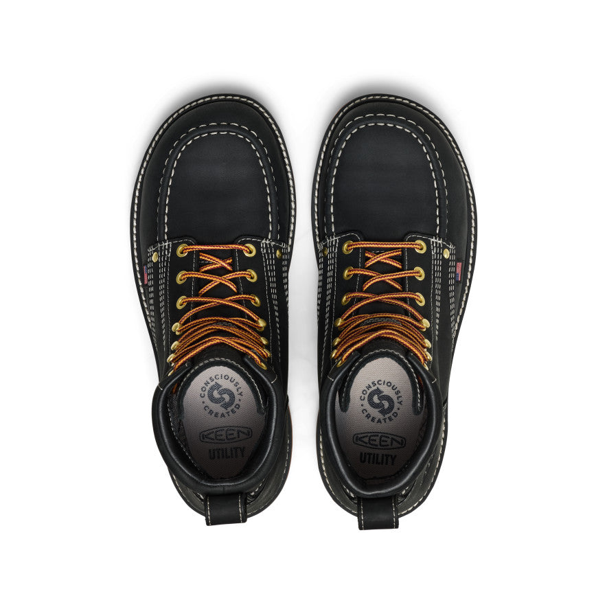 Men's Liberty 6" Waterproof Boot (Carbon Toe) Black/Gum | Keen