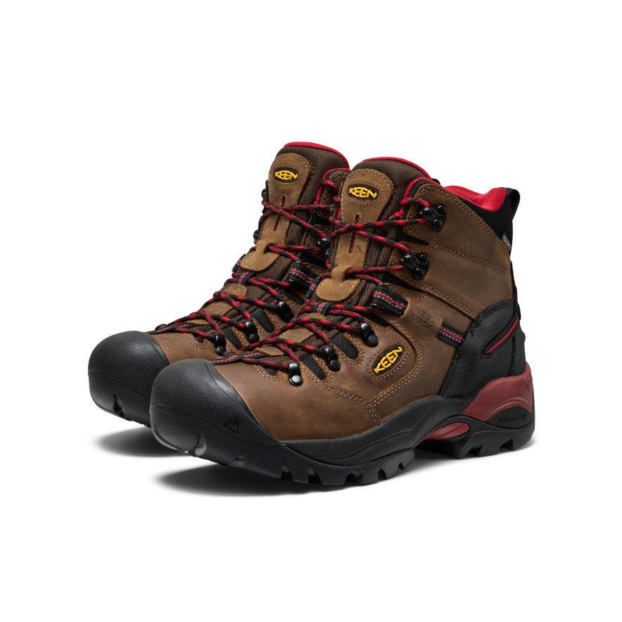 Men's Pittsburgh Energy 6" Waterproof Boot (Carbon Toe) Bison/Black | Keen