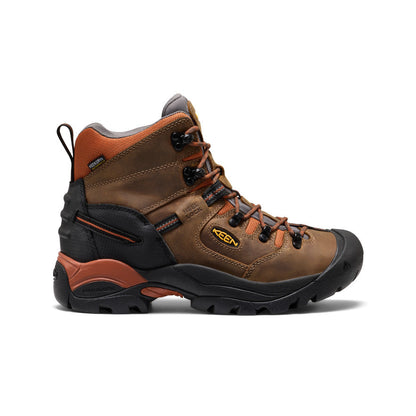 Men's Pittsburgh Energy 6" Waterproof Boot (Soft Toe) Cascade Brown/Black | Keen