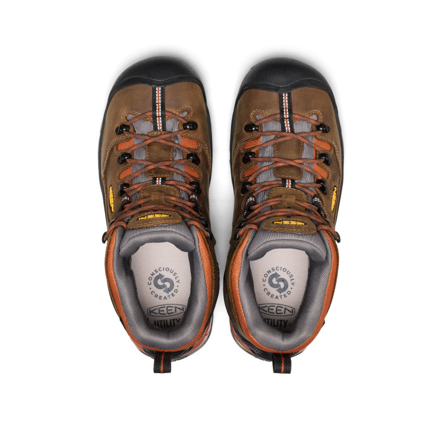 Men's Pittsburgh Energy 6" Waterproof Boot (Soft Toe) Cascade Brown/Black | Keen