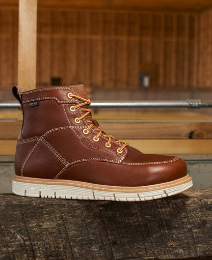 Men's San Jose 6" Waterproof Boot (Soft Toe) Cascade Brown | Keen