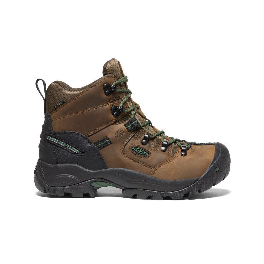 Men's Pittsburgh Energy 6" Waterproof Boot (Carbon Toe) Cascade Brown/Greener Pastures | Keen