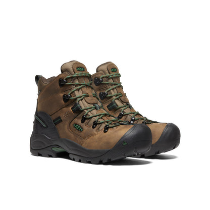 Men's Pittsburgh Energy 6" Waterproof Boot (Carbon Toe) Cascade Brown/Greener Pastures | Keen