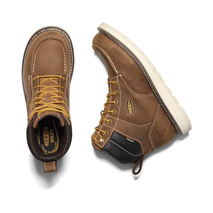 Men's Cincinnati 6" Waterproof Boot (Soft Toe) Belgian/Sandshell | Keen