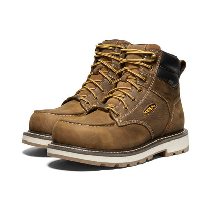 Men's Cincinnati 6" Waterproof 90° Heel Boot (Carbon Toe) Belgian/Sandshell | Keen