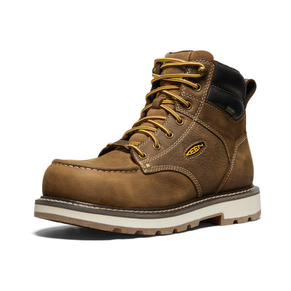Men's Cincinnati 6" Waterproof 90° Heel Boot (Carbon Toe) Belgian/Sandshell | Keen