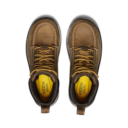 Men's Cincinnati 6" Waterproof 90° Heel Boot (Carbon Toe) Belgian/Sandshell | Keen