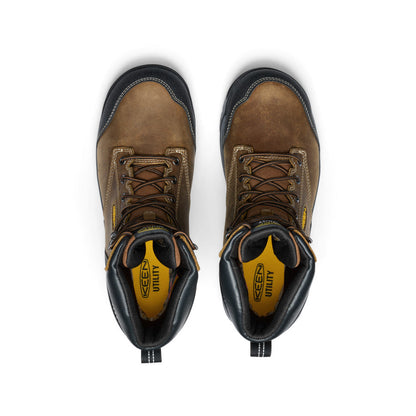 Men's Evanston 8" Insulated Waterproof Boot (Soft Toe) Bison/Black | Keen