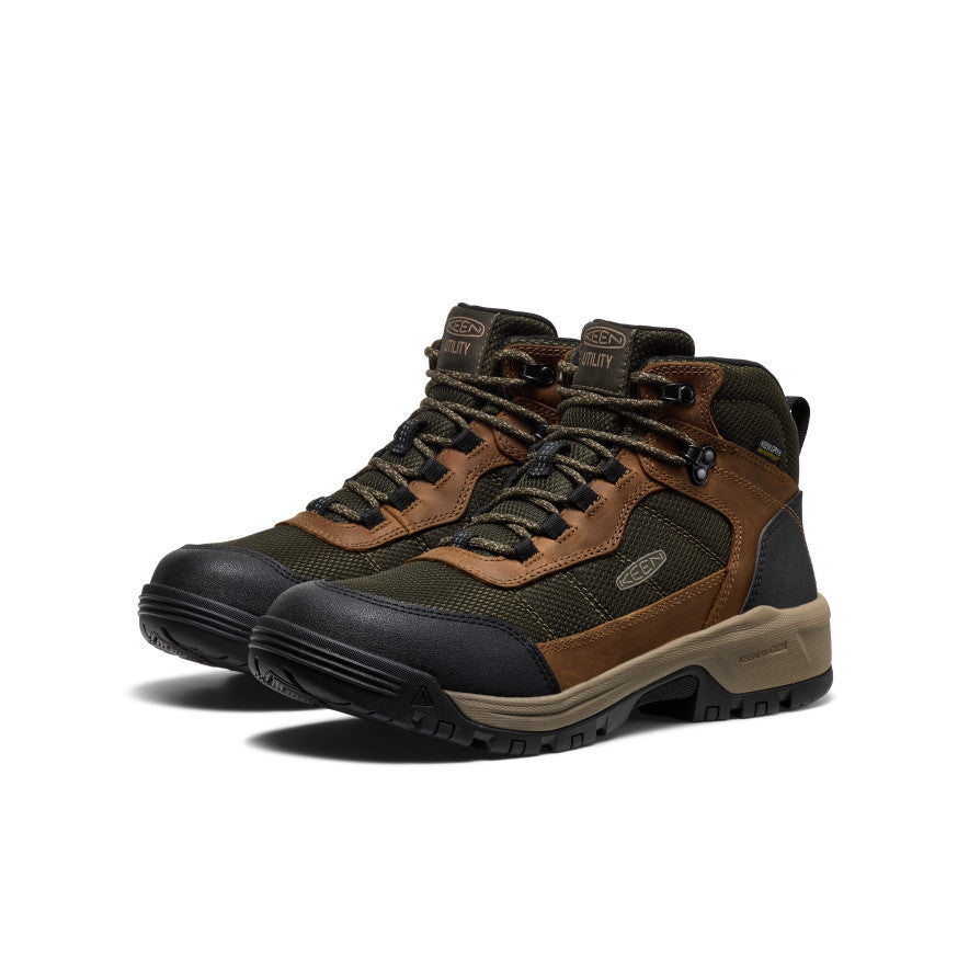 Men's Skokie Waterproof Work Boot (Soft Toe) Forest Night/Black | Keen