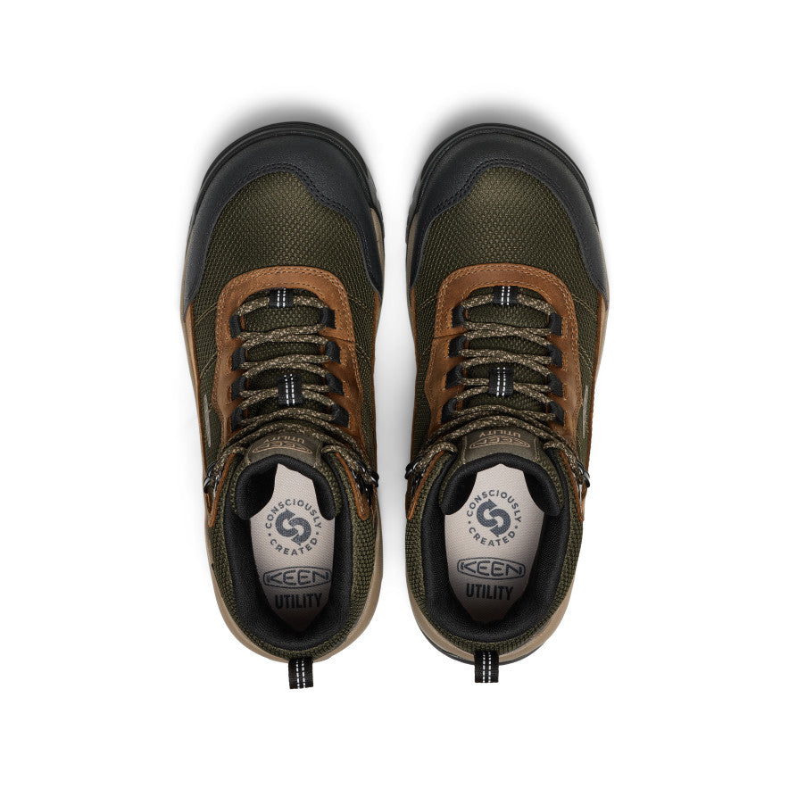 Men's Skokie Waterproof Work Boot (Soft Toe) Forest Night/Black | Keen