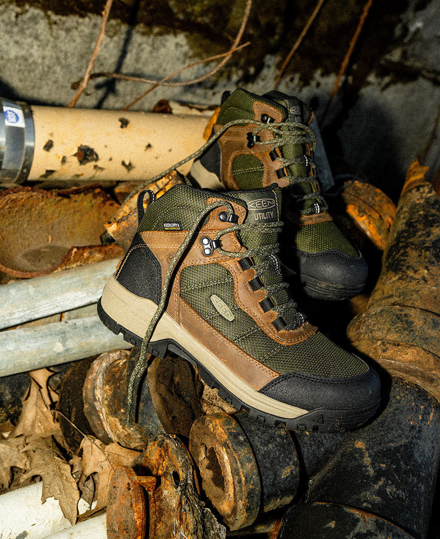 Men's Skokie Waterproof Work Boot (Soft Toe) Forest Night/Black | Keen