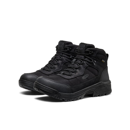 Men's Skokie Waterproof Work Boot (Soft Toe) Black/Black | Keen