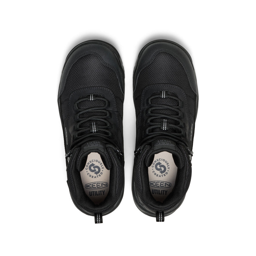 Men's Skokie Waterproof Work Boot (Soft Toe) Black/Black | Keen