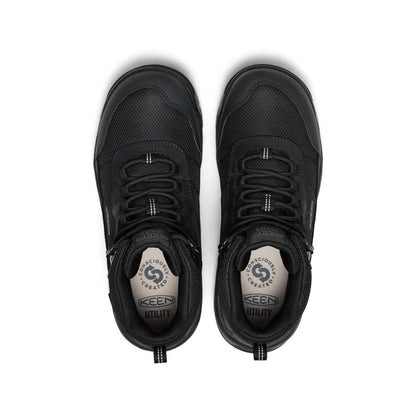 Men's Skokie Waterproof Work Boot (Soft Toe) Black/Black | Keen