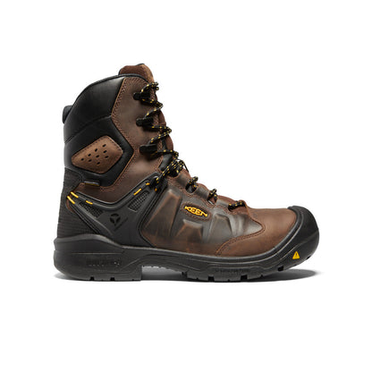 Men's Dover 8" Insulated Waterproof Boot (Carbon Toe) Dark Earth/Black | Keen