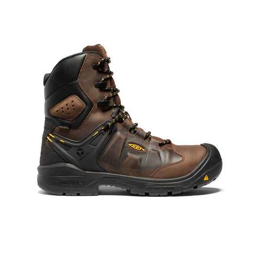 Men's Dover 8" Insulated Waterproof Boot (Carbon Toe) Dark Earth/Black | Keen