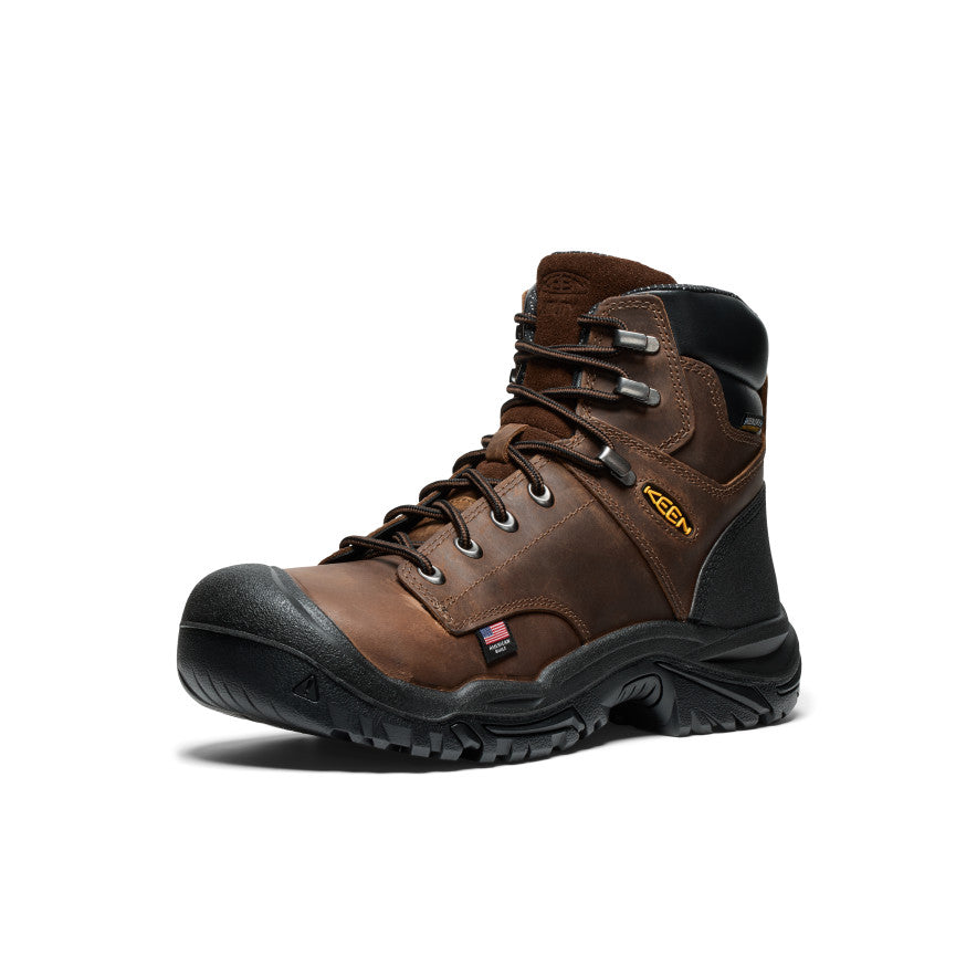 Men's Mt Vernon II 6" Waterproof Boot (Steel Toe) Dark Earth/Black | Keen