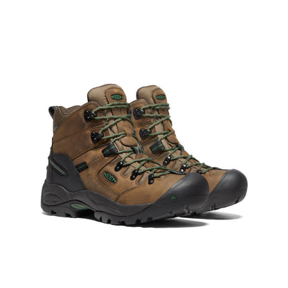Men's Pittsburgh Energy 6" Waterproof Boot (Soft Toe) Cascade Brown/Greener Pastures | Keen
