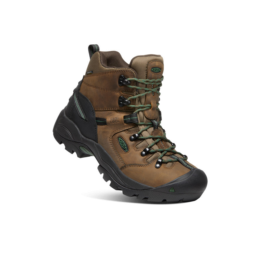 Men's Pittsburgh Energy 6" Waterproof Boot (Soft Toe) Cascade Brown/Greener Pastures | Keen