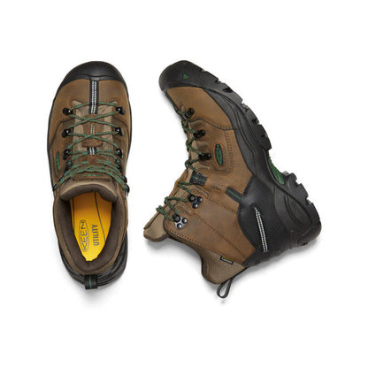 Men's Pittsburgh Energy 6" Waterproof Boot (Soft Toe) Cascade Brown/Greener Pastures | Keen