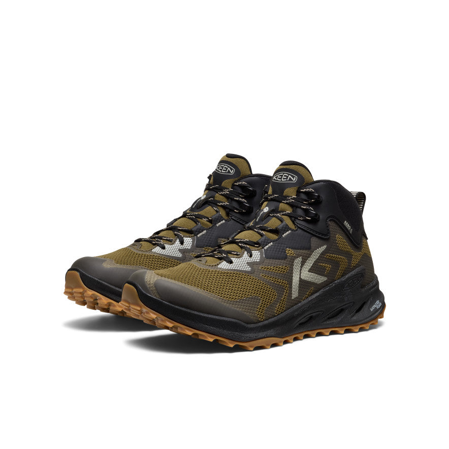 Men's Zionic NXT Waterproof Hiking Boot Dark Olive/Black | Keen