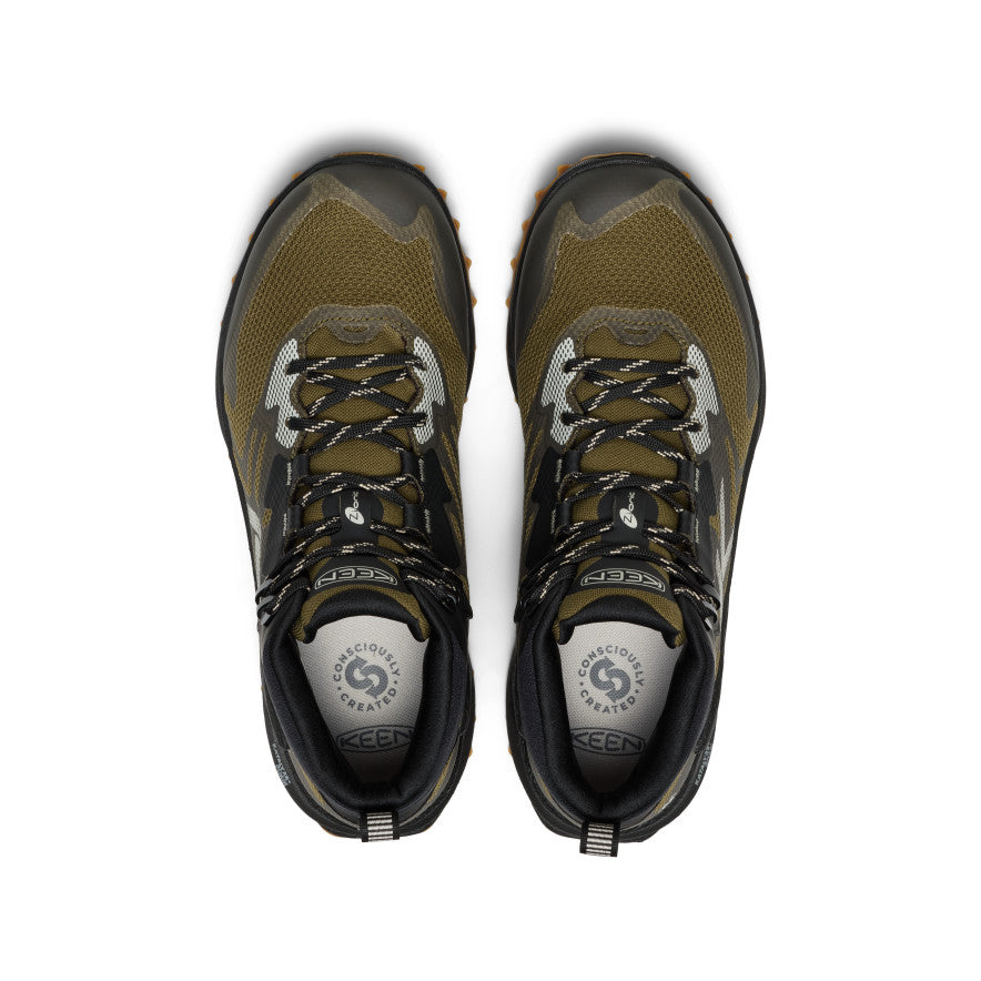Men's Zionic NXT Waterproof Hiking Boot Dark Olive/Black | Keen