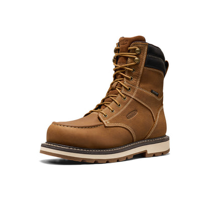 Men's Cincinnati 8" Waterproof 90° Heel Boot (Carbon Toe) Belgian/Sandshell | Keen