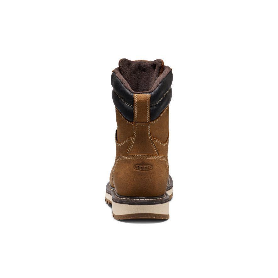 Men's Cincinnati 8" Waterproof 90° Heel Boot (Carbon Toe) Belgian/Sandshell | Keen