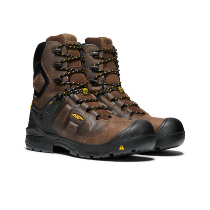Men's Dover 8" Waterproof Boot (Carbon Toe) Dark Earth/Black | Keen