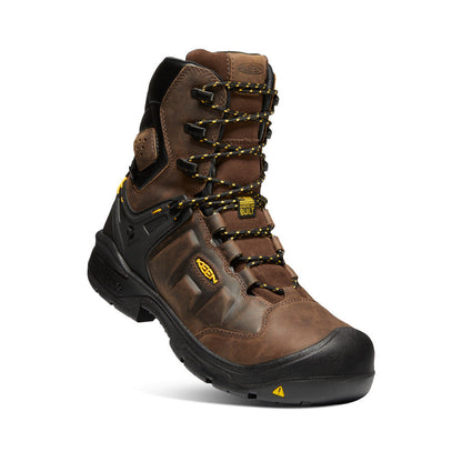 Men's Dover 8" Waterproof Boot (Carbon Toe) Dark Earth/Black | Keen