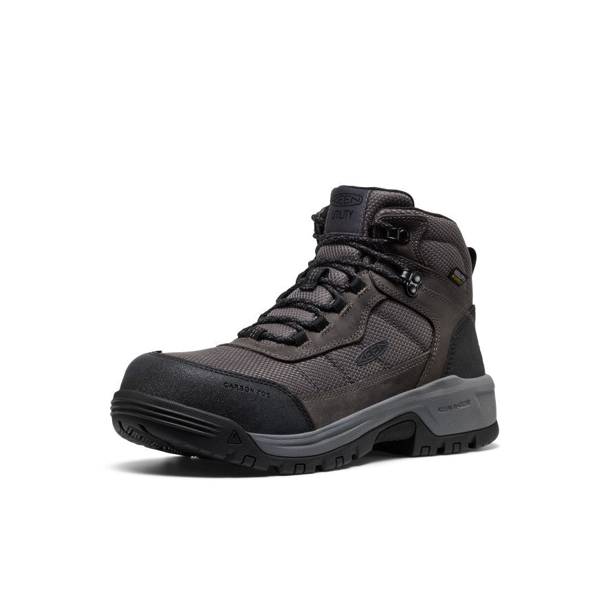Men's Skokie Waterproof Work Boot (Carbon Toe) Magnet/Black | Keen