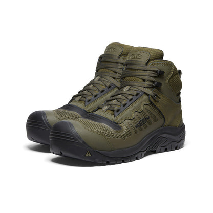 Men's Reno Mid Waterproof (Carbon Toe) Dark Olive/Black | Keen